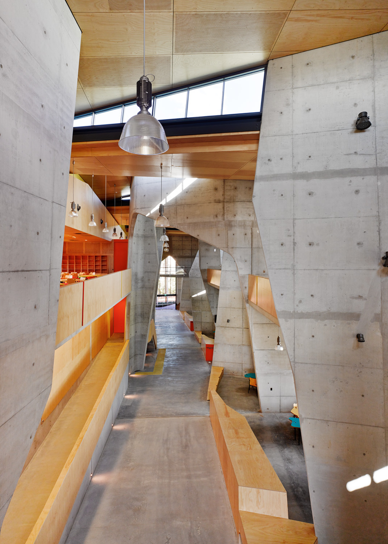 Illustration for article titled This New School of Architecture is a Crazy Canyon of Concrete and Wood